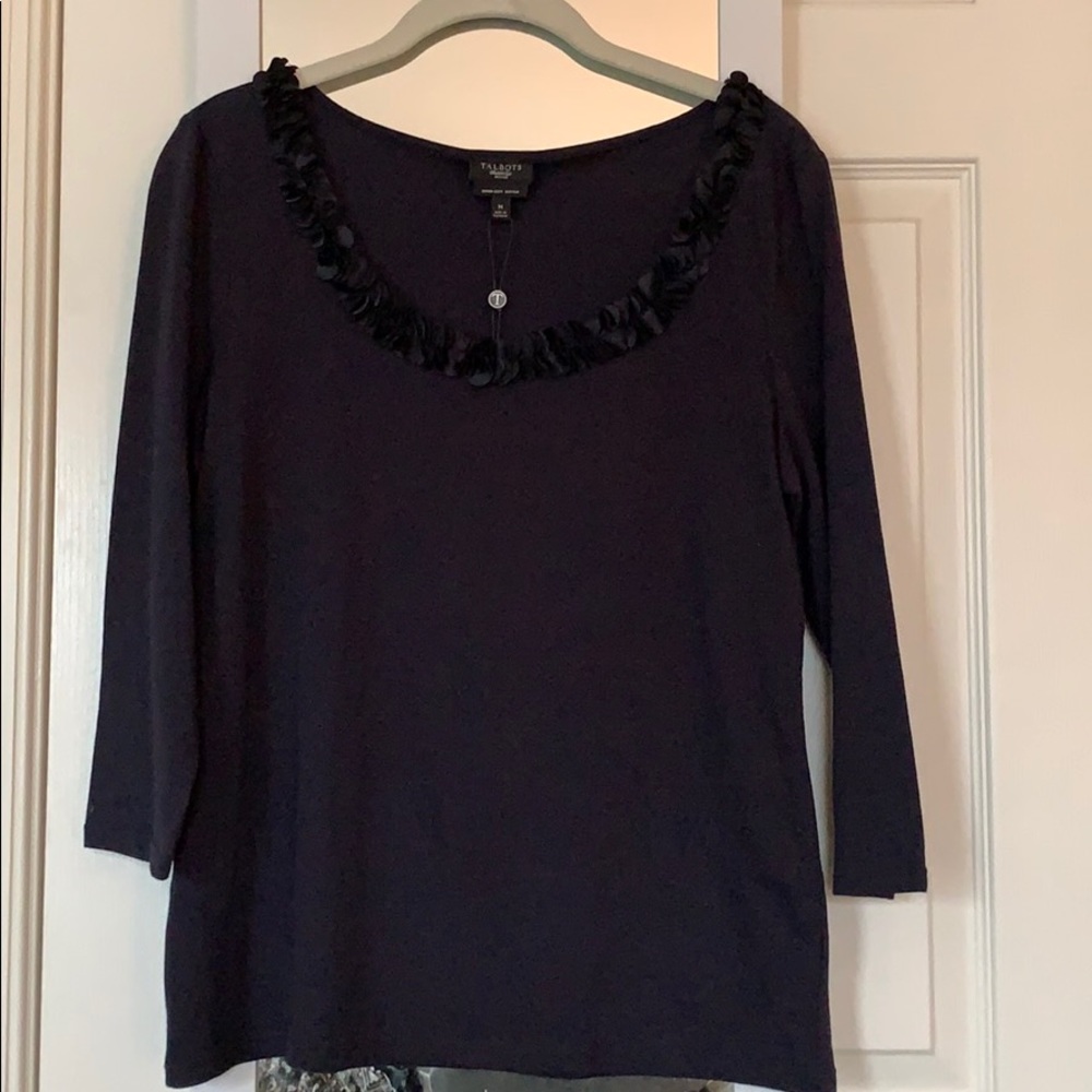 NWT Navy Blue Talbots Blouse
